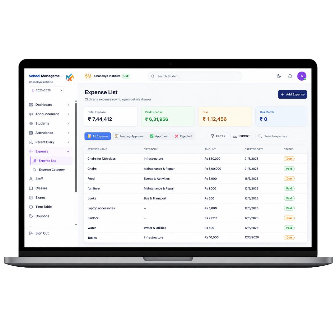 school expense and approval management software